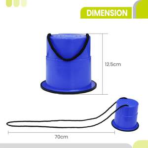 Échasses portables en plastique pour enfants, avec coupelles pour la marche et le saut, jouet d'entraînement à l'équilibre et jeu d'exercice de coordination en extérieur - Product Image 3