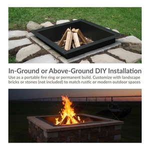 Bol à feu moderne en métal pour extérieur, patio, jardin - Product Image 4