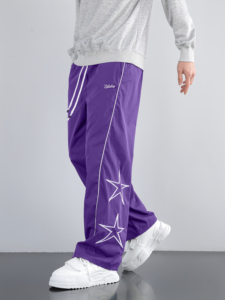 Pantalones deportivos anchos personalizados al por mayor con logotipo para hombre, mujer, unisex, pantalones casuales para correr, pantalones anchos de tela gruesa - Product Image 5