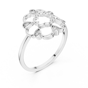 Anillo minimalista de oro amarillo macizo de 14k con diamante redondo de talla brillante para mujer, para compromiso, aniversario, boda - Product Image 6