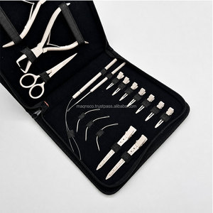 Kit d'outils professionnels pour extensions de cheveux ZETOMED PRO, pinces en acier inoxydable, pinces de précision de qualité commerciale, pinces à anneaux nano - Product Image 4