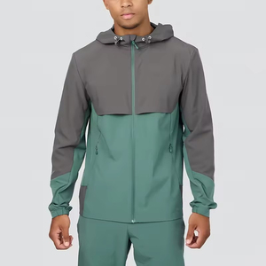 Chaqueta Deportiva Informal con Capucha para Invierno, Chaqueta Cortavientos Personalizada con Cierre de Cordón Ajustable, Ligera - Product Image 1