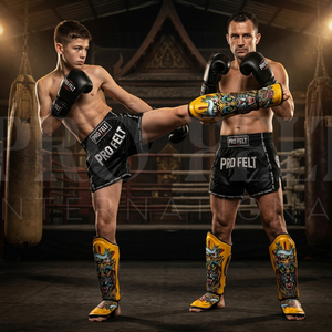 100% High Quality Custom Sublimation Martial Arts Training Muay Thai Shin Guards Latest Style <b>Foot</b> <b>Protection</b> Kickboxing Guards - Product Image 2
