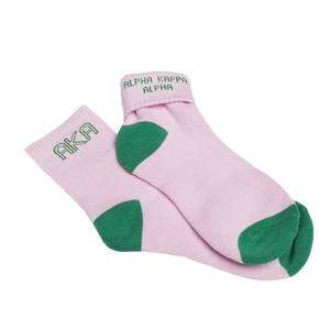 AKA Foldable <b>Socks</b> Pink Green White Cotton Blend Low Cut Soft Breathable Stretch Comfortable Casual Everyday Wear - Product Image 1