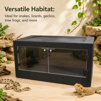 Terrarium en PVC en gros pour reptiles, cage vivarium pour lézards, pythons, dragons barbus 90x45x45 cm – Cages et abris pour animaux de compagnie