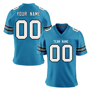 Camisetas de Fútbol Americano Personalizadas de Manga Corta, 100% Poliéster, Transpirables, Antibacterianas, Tallas Grandes, con Logotipo Frontal de Equipos - Product Image 3