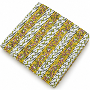 Tissu en voile de coton peigné 60S60S léger imprimé à la main Pinksa, 90 GSM, largeur 43/44 pouces, motif floral unisexe - Product Image 1