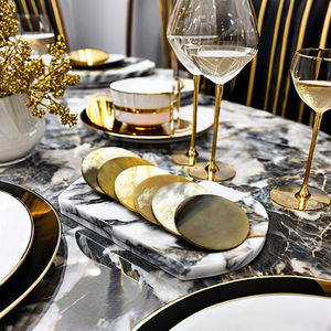 Vente chaude Axiom Home Accents 10 cm sous-verres en corne naturelle ustensiles de cuisine faits à la main tapis de table décoratifs pour Table à manger - Product Image 3