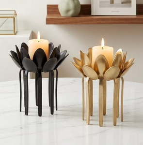 เชิงเทียนโลหะเคลือบทองตกแต่งบ้าน วิลล่า ดีไซน์สร้างสรรค์ ราคาประหยัด - Product Image 3