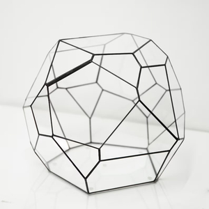 Classic Geometrical Design Wedding Table Glass Decorative Modern Geometric Glass Terrarium Box Wholesale with Door Sculpture - Product Image 2