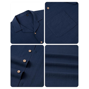 Chemise pour homme de haute qualité, en polyester et coton, décontractée, couleur personnalisée, dernier design, fabrication sur mesure en gros - Product Image 5
