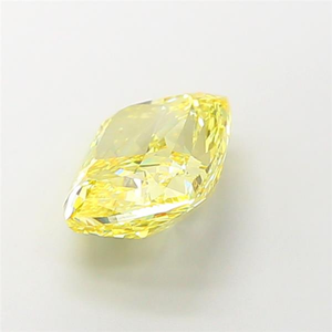 Diamante cultivado en laboratorio, corte cojín, color amarillo vibrante, pieza de joyería fina de lujo, elegante, con brillo radiante, gema suelta certificada CVD. - Product Image 6