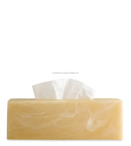 Boîte à mouchoirs en résine rectangulaire moderne faite à la main, porte-serviettes tourbillonnant orange pour cuisine, salle à manger, porte-mouchoirs en papier - Product Image 5