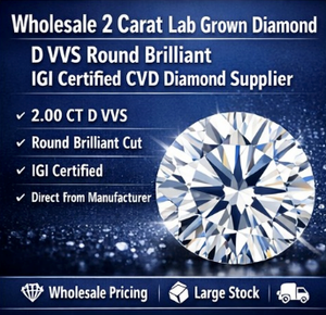 Diamante de Corte Brillante Redondo de 2.00 Quilates, D VVS1, Cultivado en Laboratorio, Certificado por IGI, Diamante Suelto de Sutariya Brothers para Joyería - Product Image 2
