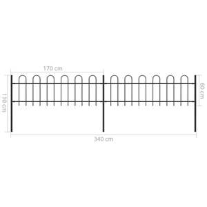 ตาข่ายรั้วสวนเหล็กทรงกลมสีดำ ขนาด 141.3"x23.6" - Product Image 5