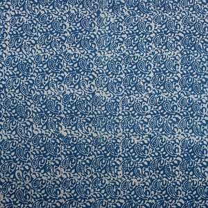 Indigo Blue Block-Printed Cotton Fabric Best Quality Natural Indian Cloth <b>for</b> Women's Fashionable Dresses Bags <b>for</b> Home Textiles - Product Image 3