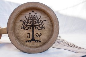 Chope à bière en bois Hobbit, Chope Seigneur des Anneaux, 0,7 L (23 oz), Chope à bière, Chope en bois, Cadeau de mariage, Personnalisé Hob - Product Image 3