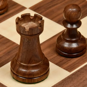 ชุดตัวหมากรุก Staunton Tournament สไตล์อเมริกันสุดหรู ขนาด 4.1 นิ้ว (คิง) ทำจากไม้ Sheesham และ Boxwood พร้อมกล่อง ราคาประหยัด - Product Image 1