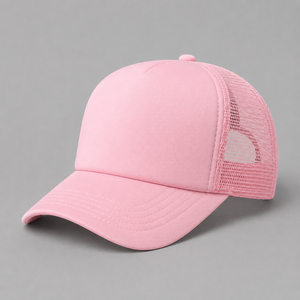 Adjustable Logo & Color Structured 6 Panel Breathable Mesh <b>Foam</b> Trucker Hat <b>Crafted</b> in Vietnam High Quality Fashion for Adults - Product Image 1