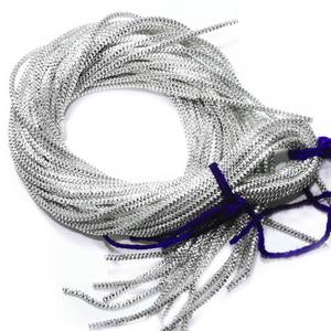 Fil à broder métallique brillant argenté haute ténacité, fil à coudre blanc brut à motifs - Product Image 2
