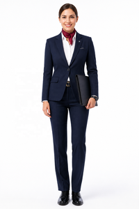 Uniformes de Aerolínea Personalizados de Manga Larga para Pilotos y Tripulación de Cabina |   Uniformes de Aviación OEM ODM |   Proveedor de Uniformes para Concierges de Aeropuertos para Mujeres - Product Image 1