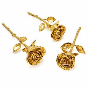 Rose éternelle plaquée or 24 carats faite à la main avec boîte cadeau – Vente en gros de roses préservées plaquées or pour la Fête des Mères - Product Image 2