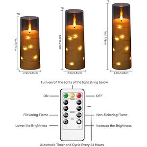 12-Piece Romantic Ambiance LED Candles with <b>Timer</b> Flameless & Stable Acrylic for Home Decoration - Product Image 5