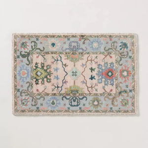 Tapis en laine pastel noué à la main sur mesure |   Tapis de luxe 3x4 m, design persan turc vert beige |   MOQ 1 pièce - Product Image 4