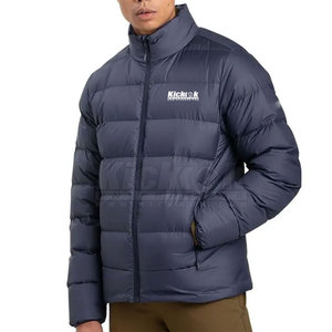 Chaqueta Acolchada Ligera con Cuello Alto y Logotipo Frontal, Estilo Urbano para Hombre, Ropa de Invierno Cálida, Resistente al Viento - Product Image 6