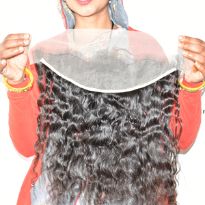 100% Wholesale Cheap Vietnamese Double Machine HD 13*4 Frontal <b>Curly</b> Unprocessed Cuticle aligned deep wave Human Hair <b>Extensions</b> - Product Image 4