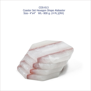 Juego de Posavasos de Piedra Alabastro Regal, Vajilla de Lujo Hecha a Mano, Accesorios Elegantes para Cocina y Comedor, Colección Premium al por Mayor - Product Image 4