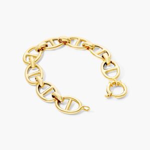 Yellow Gold 14mm Flat Mariner <b>Bracelet</b> - Product Image 4
