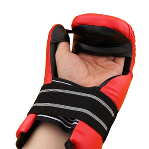 ถุงมือ MMA หนัง PU พร้อมสายรัดกันลื่น สำหรับชกมวย มวยไทย เทควันโด ฝึกซ้อม - Product Image 5