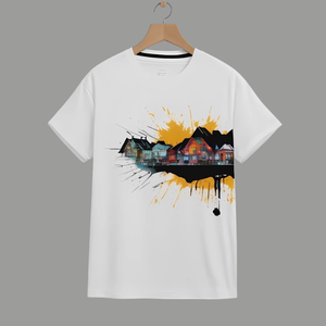 Men's Plus Size White T-Shirt Palm <b>Tree</b> Print O Neck Short Sleeve Casual 100% Cotton Front 200g Silk Screen Printed Custom Brand - Product Image 3