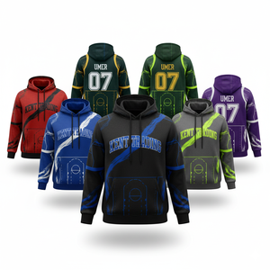 Sudadera con Capucha Personalizada Ligera, Totalmente Sublimada, 100% Poliéster, Transpirable para Invierno, para Equipos Deportivos, Personalizada con el Logotipo del Equipo, para Entrenamiento - Product Image 1