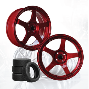 ล้อแม็กซ์อลูมิเนียมอัลลอย 3R สีแดงแคนดี้ JDM ขนาด 15 นิ้ว 4 รู 100 04115-V20 - Product Image 5