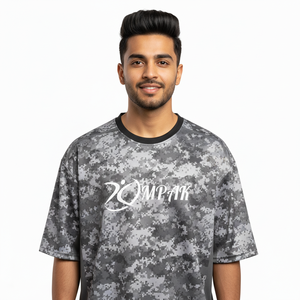 T-shirt pour homme surdimensionné, streetwear, sublimation, mode urbaine décontractée, coupe ample - Product Image 1