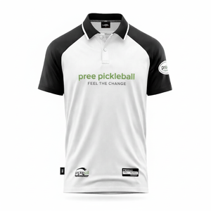 Polo de tournoi de pickleball personnalisé pour hommes, haute élasticité, contrôle de la transpiration, mélange d'élasthanne, chemise de sport pour le court, OEM ODM - Product Image 1