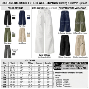 Pantalones Cargo Deportivos Cosh para Parejas, Pantalones Anchos Blancos Premium para Ropa Deportiva, Ropa Urbana y Comodidad Casual - Product Image 6