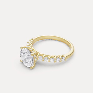 Bague halo dissimulée en diamant de laboratoire 18 carats de haute qualité pour mariage, fiançailles, cadeau de mariée, bijoux disponibles au meilleur prix du marché - Product Image 3