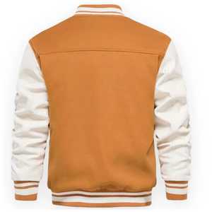 Customized 100% cotton fleece Men's varsity <b>Jacket</b> with PU <b>leather</b> Sleeves men <b>winter</b> <b>jacket</b> custom logo man varsity <b>jacket</b> - Product Image 1