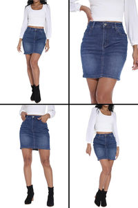 กระโปรงยีนส์ผู้หญิงปักโลโก้/สีตามสั่ง สวมใส่สบาย ระบายอากาศได้ดี ป้องกันรอยยับ - Product Image 4