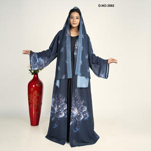 Abaya de Chifón Bordada de Lujo y Calidad Premium para Invitadas de Boda y Eventos Formales, Disponible para Exportación - Product Image 1