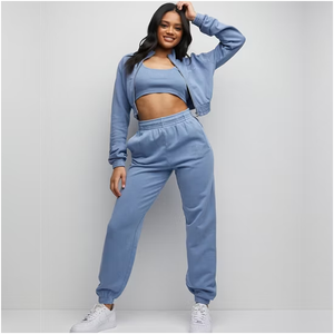 <b>Women</b> Fleece Knitted Winter Solid Color Long Sleeve High Waist Regular Fit Full Length Jumpsuit <b>Set</b> Casual Breathable Sleeveless - Product Image 2