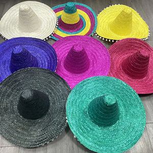 Sombrero de Paja Hecho a Mano de 50cm, 60cm, 55cm, Ideal para Despedidas de Soltero, Fiestas, Clubes Nocturnos, Disfraces, Eventos con Temática Mexicana - Product Image 1