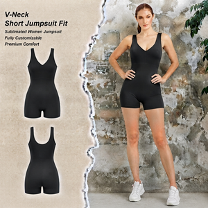 Combinaison à col en V profond, taille haute, longueur intégrale, sexy, pour clubbing, en spandex, fermeture éclair sur le devant, manches longues, couleur unie, polyester - Product Image 1