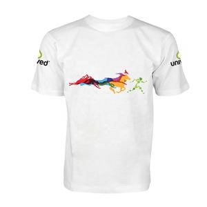 T-shirt de sport décontracté à manches courtes imprimé sur mesure en polyester/coton, sérigraphie, logo avant, grande taille, écologique - Product Image 1