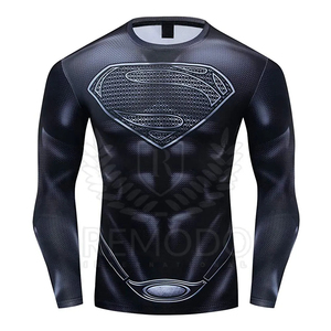 Wholesale Saleh Enterprises Premium Men <b>Compression</b> Shirt Spandex/Polyester Tight Fit Quick Dry Gym T Shirt Long Sleeve Fitness - Product Image 3