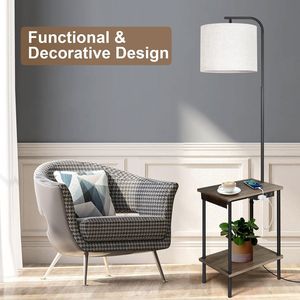 Paralumi a tamburo beige da 13 pollici (superiore) x 13 pollici (inferiore) x 10 pollici (altezza) per lampade da terra - Product Image 2