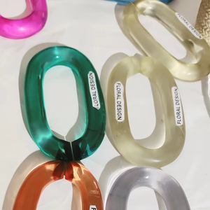 Cadena de resina para pared, disponible en todos los colores, cadena de eslabones gruesos a la moda con figuras de ángel y búho, artesanía de resina. - Product Image 5